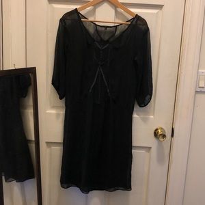 Black dress with slip